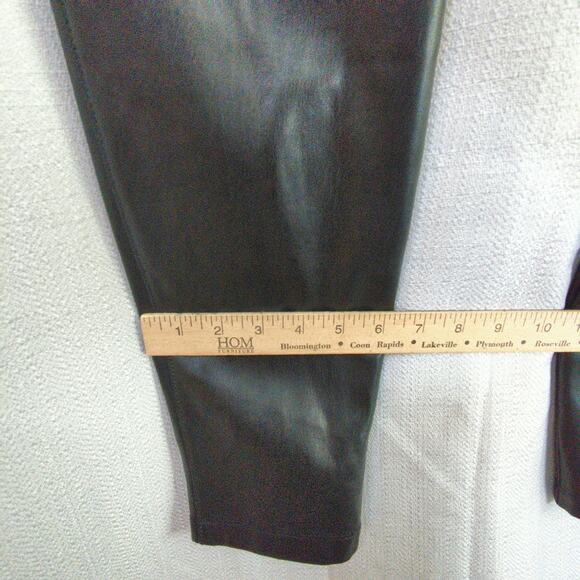 David Lerner X Evereve Faux Leather Pants Womens L Black Skinny‎ - Picture 9 of 11
